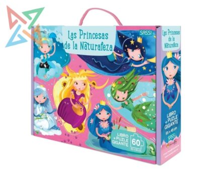 Manolito-SASSI: Libro + Puzzle Gigante de 60 piezas – LAS PRINCESAS DE LA NATURALEZA