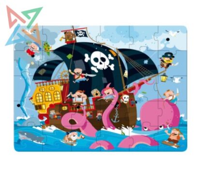 Manolito-SASSI: Libro + Puzzle Gigante de 30 piezas (Caja Redonda) - PIRATAS - Imagen 2