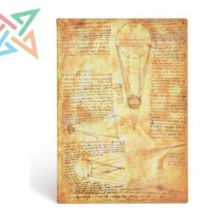 LIBRETA PAPERBLANKS - Tamaño Midi Rayado 176 páginas: El Sol y la Luz de la Luna, Bocetos de Leonardo da Vinci