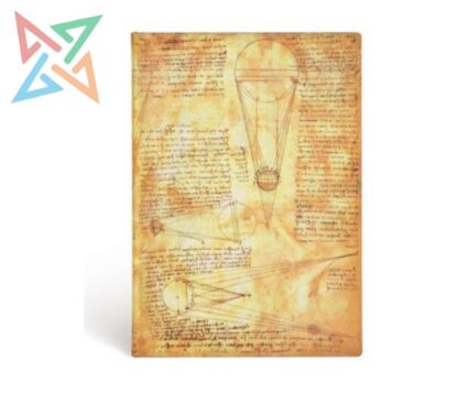 LIBRETA PAPERBLANKS - Tamaño Midi Rayado 176 páginas: El Sol y la Luz de la Luna, Bocetos de Leonardo da Vinci