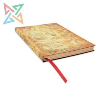 LIBRETA PAPERBLANKS - Tamaño Midi Rayado 176 páginas: El Sol y la Luz de la Luna, Bocetos de Leonardo da Vinci - Imagen 3