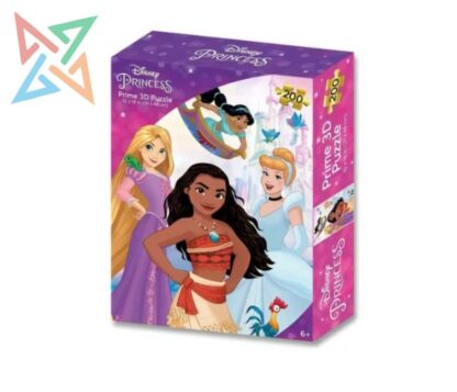 ROMPECABEZAS PUZZLE PRIME 3D 200 piezas: DISNEY PRINCESAS - RAPUNZEL, CENICIENTA, JASMÍN y MOANA