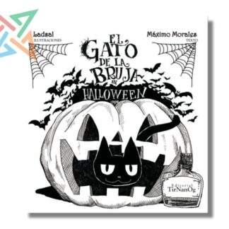 El gato de la bruja en halloween