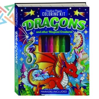 CREATIVE PAGES COLORING KIT DRAGONS (Incluye 24 dibujos para colorear y 6 marcadores)