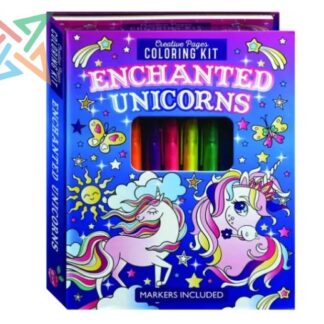 CREATIVE PAGES COLORING KIT ENCHANTING UNICORNS (Incluye 24 dibujos para colorear y 6 marcadores)