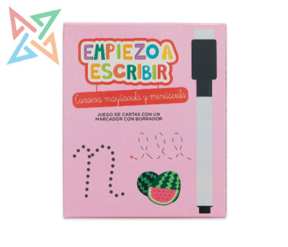 Cartas con Libro y Marcador Barco de Papel: Empiezo a Escribir - Cursiva Mayúscula y Minúscula