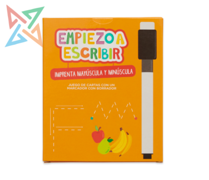 Cartas con Libro y Marcador Barco de Papel: Empiezo a Escribir - Imprenta Mayúscula y Minúscula