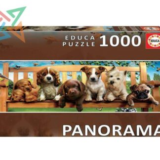 ROMPECABEZAS PUZZLE EDUCA 1000 piezas Nro 19038: PANORAMA PERRITOS EN EL BANCO
