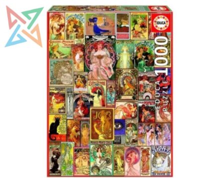 ROMPECABEZAS PUZZLE EDUCA 1000 piezas Nro 19258: COLLAGE ART NOUVEAU