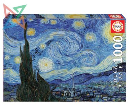 ROMPECABEZAS PUZZLE EDUCA 1000 piezas Nro 19263: LA NOCHE ESTRELLADA, VINCENT VAN GOGH