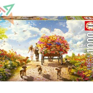 ROMPECABEZAS PUZZLE EDUCA 1000 piezas Nro 19921: CARRO DE FLORES