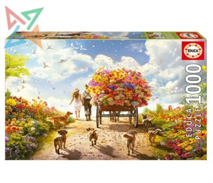 ROMPECABEZAS PUZZLE EDUCA 1000 piezas Nro 19921: CARRO DE FLORES