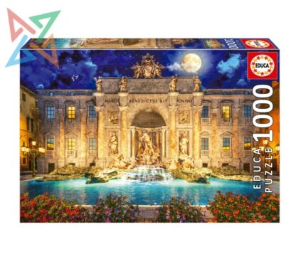 ROMPECABEZAS PUZZLE EDUCA 1000 piezas Nro 19923: FONTANA DI TREVI, ITALIA