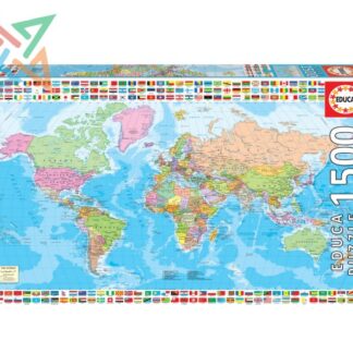 ROMPECABEZAS PUZZLE EDUCA 1500 piezas Nro 18500: MAPAMUNDI POLÍTICO