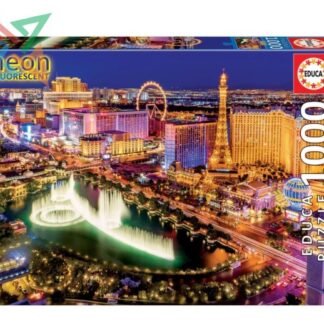 ROMPECABEZAS PUZZLE EDUCA NEON Fluorescente 1000 piezas Nro 16761: LAS VEGAS