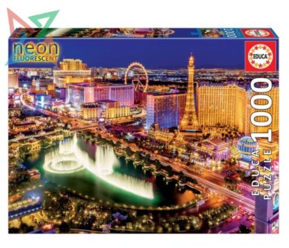 ROMPECABEZAS PUZZLE EDUCA NEON Fluorescente 1000 piezas Nro 16761: LAS VEGAS