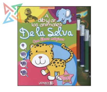 A DIBUJAR LOS ANIMALES DE LA SELVA (con fibras mágicas)