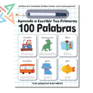 Colección ¡Vamos a Aprender! (con rotulador deleble) Manolito - Aprende a ESCRIBIR Tus Primeras 100 Palabras (Tapa Dura)