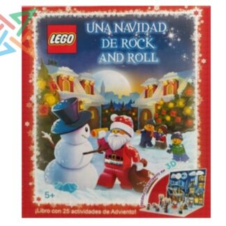 LEGO ECC con Miniatura - UNA NAVIDAD DE ROCK AND ROLL (Papa Noel + Libro + Escenario 3D en Caja de Lujo)