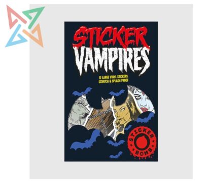 STICKER VAMPIRES - 12 large vinyl stickers scratch & splash proof (en Inglés)