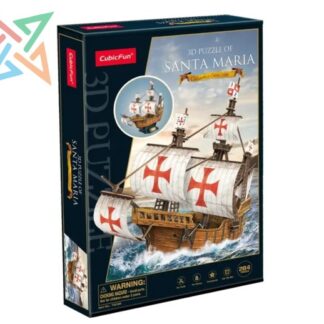 ROMPECABEZAS PUZZLE CubicFun 3D: Santa María Colombus Ship 1492 (204 Piezas)
