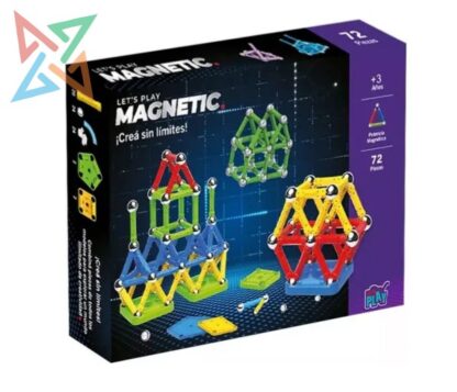 BLOQUES MAGNÉTICOS - LET'S PLAY MAGNETIC: 72 pcs