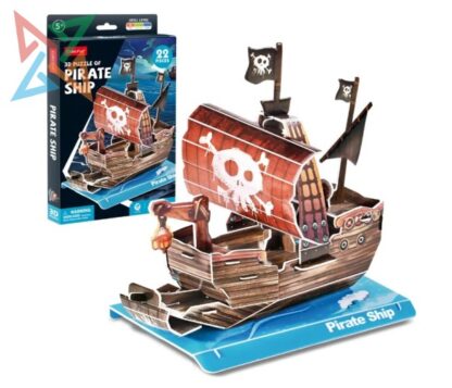 ROMPECABEZAS PUZZLE CubicFun 3D: Barco Pirata (22 Piezas) - Imagen 2