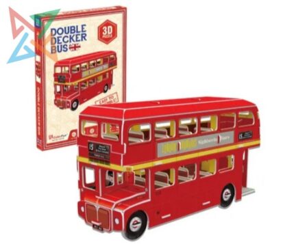 ROMPECABEZAS PUZZLE CubicFun 3D: Clásico Autobus 2 Pisos Londinense (57 Piezas) - Imagen 2