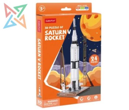 ROMPECABEZAS PUZZLE CubicFun 3D: Cohete Saturn V (24 Piezas)