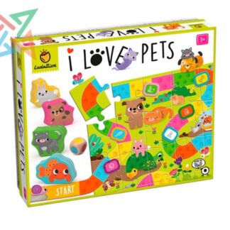 LUDATTICA JUEGO MONTESSORI - I LOVE PETS - AMO LAS MASCOTAS (PUZZLE Y JUEGO DE MESA)