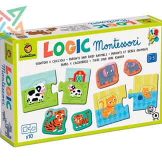 LUDATTICA LOGIC MONTESSORI - PAPÁS Y CACHORROS (Juego de Asociación)