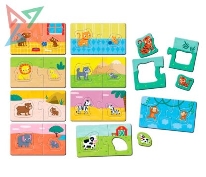 LUDATTICA LOGIC MONTESSORI - PAPÁS Y CACHORROS (Juego de Asociación) - Imagen 2