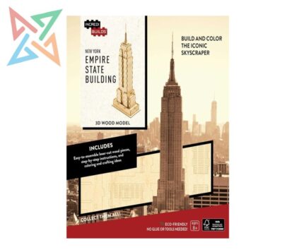 INCREDIBUILDS - Book and 3d Wood Model - NEW YORK EMPIRE STATE BUILDING (en Inglés)