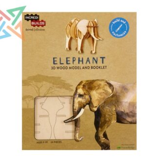 INCREDIBUILDS - Booklet and 3d Wood Model - Animal Collection: Elephant (en Inglés)