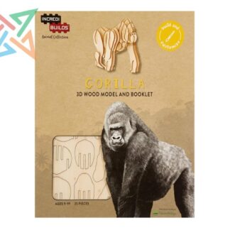 INCREDIBUILDS - Booklet and 3d Wood Model - Animal Collection: Gorilla (en Inglés)