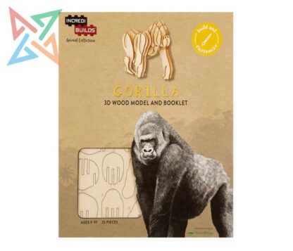 INCREDIBUILDS - Booklet and 3d Wood Model - Animal Collection: Gorilla (en Inglés)