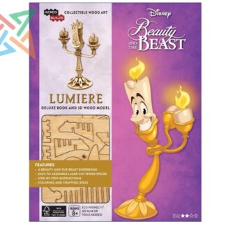 INCREDIBUILDS - Deluxe Book and Model Set - Disney's Beauty and the Beast: Lumiere (Tapa Dura) (en Inglés)