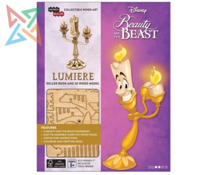 INCREDIBUILDS - Deluxe Book and Model Set - Disney's Beauty and the Beast: Lumiere (Tapa Dura) (en Inglés)