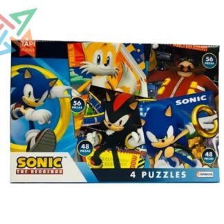 ROMPECABEZAS PUZZLE TAPIMOVIL: SONIC 4 Puzzles de 48 y 56 piezas