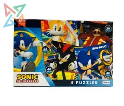 ROMPECABEZAS PUZZLE TAPIMOVIL: SONIC 4 Puzzles de 48 y 56 piezas