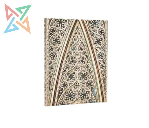 AGENDA PAPERBLANKS - 2026 - Tamaño Midi 160 páginas: BÓVEDA DE LA CATEDRAL DE MILÁN