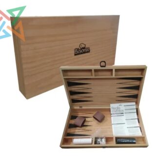 BACKGAMMON BISONTE EN VALIJA DE MADERA
