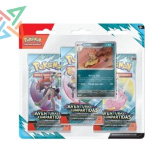 POKÉMON TCG - Escarlata y Púrpura - AVENTURAS COMPARTIDAS: Pack 3 Sobres (Scrafty)