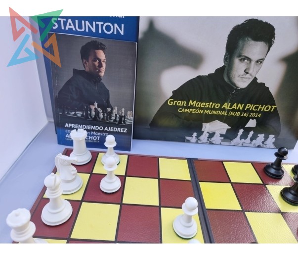 Ajedrez Profesional Staunton ALAN PICHOT ULTRAPESADO INCLUYE LIBRO DE APRENDIZA - Imagen 2