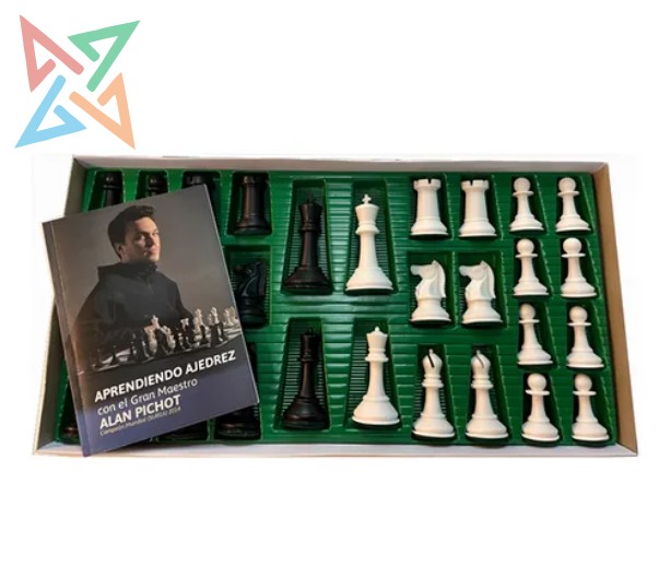 Ajedrez Profesional Staunton ALAN PICHOT ULTRAPESADO INCLUYE LIBRO DE APRENDIZA