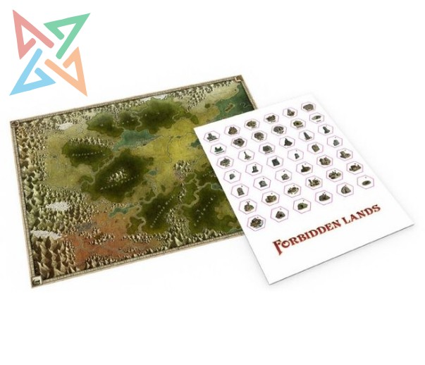 Forbidden Lands: Mapa extra de juego y pegatinas
