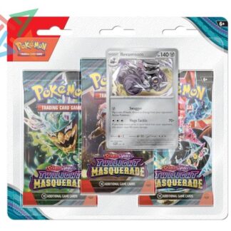 POKÉMON TCG - Escarlata y Púrpura - MASCARADA CREPUSCULAR: Pack 3 Sobres (Revavroom)