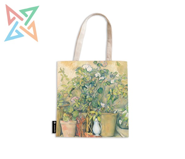 BOLSA DE TELA DE ALGODÓN PAPERBLANKS: CEZANNE MACETAS DE TERRACOTA