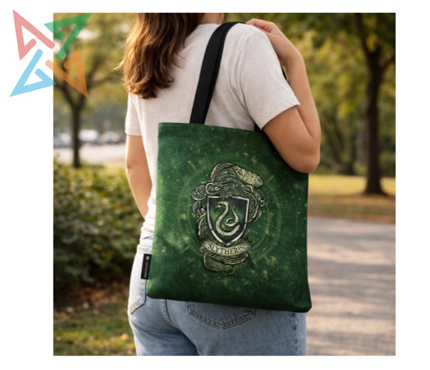 BOLSA DE TELA DE ALGODÓN PAPERBLANKS: Harry Potter - SLYTHERIN - Imagen 2