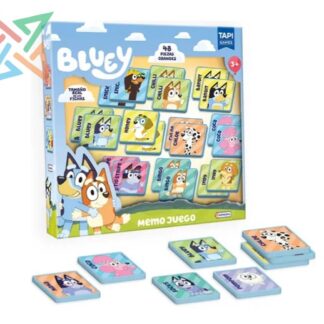 MEMO JUEGO TAPIMOVIL: BLUEY (48 piezas Grandes)